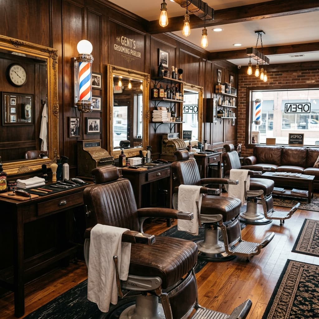 Classic barbershop interior